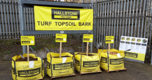 Hallstone point of sale material on display