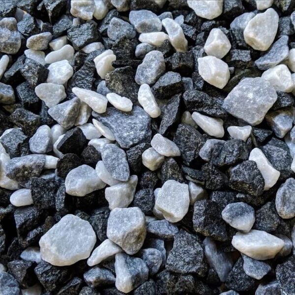 Black and grey granite gravel bulk bag